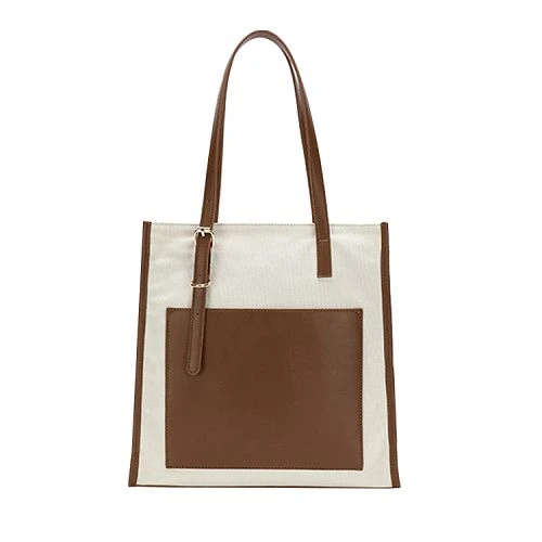 FASHION CANVAS TOTE BAG WITH POCKETS-BROWN(001).jpg